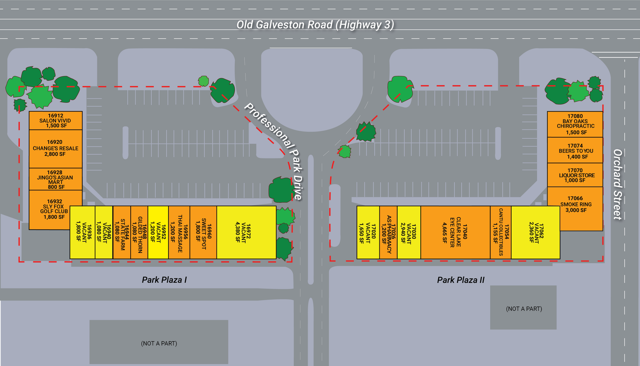 16912-16972 Old Galveston Rd, Webster, TX à louer Plan de site- Image 1 de 16