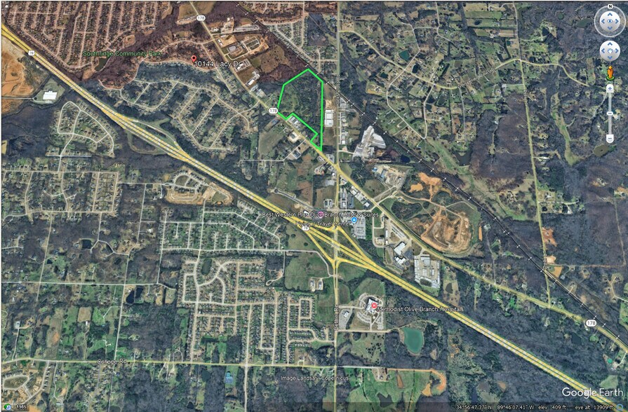 10890 Highway 178, Olive Branch, MS à vendre - Aérien - Image 2 de 3