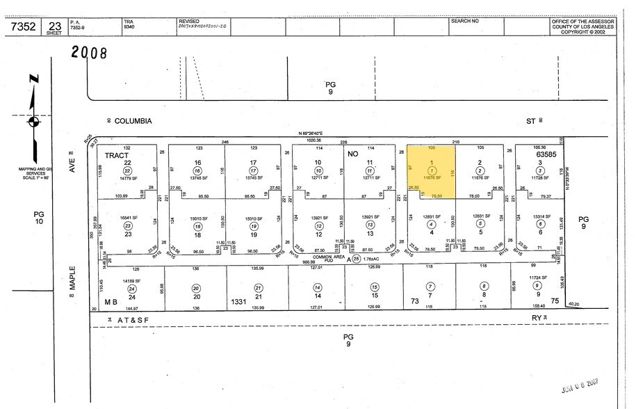 2856 Columbia St, Torrance, CA à louer - Plan cadastral - Image 3 de 3