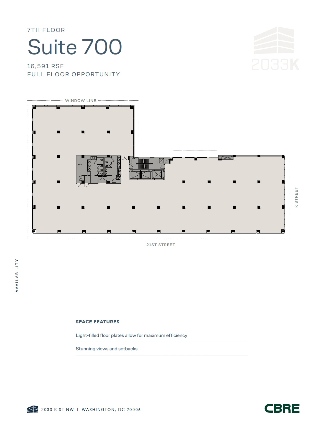2033 K St NW, Washington, DC à louer Plan d’étage- Image 1 de 1