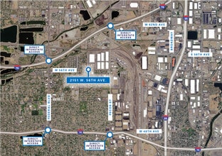 2151 W 56th Ave, Denver, CO - AERIAL  map view - Image1