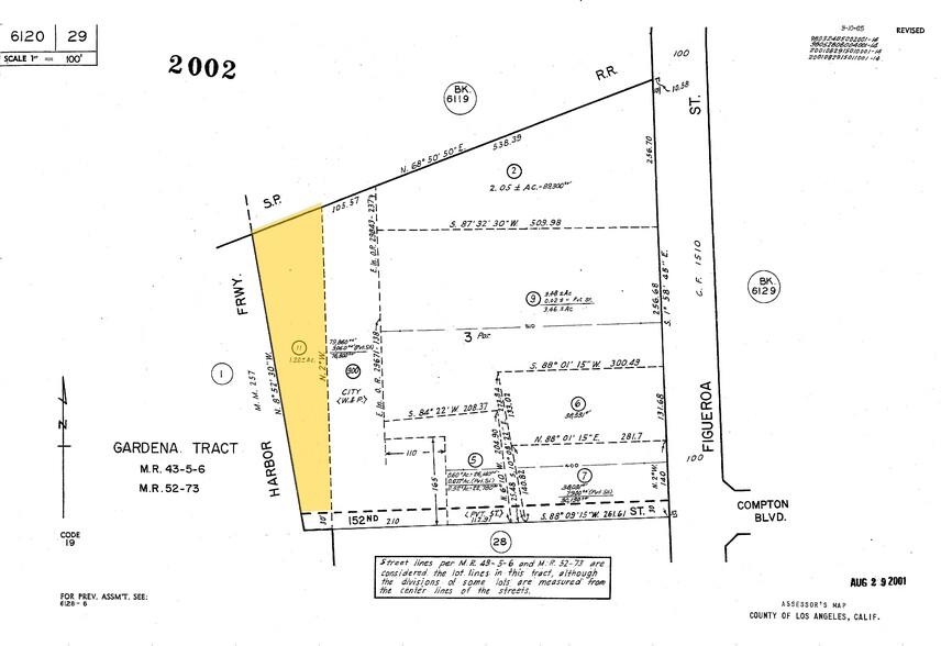 555 W 152nd St, Gardena, CA for lease - Plat Map - Image 3 of 3