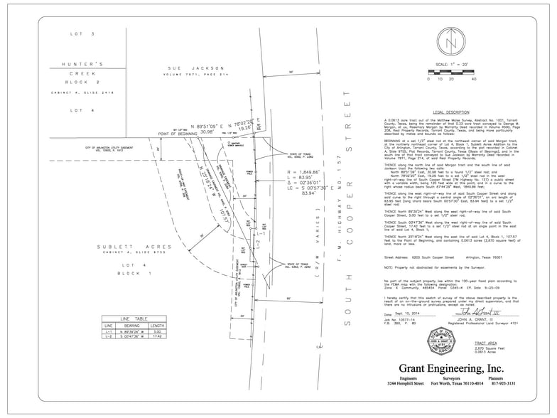 6100 S Cooper St, Arlington, TX for sale - Plat Map - Image 3 of 7