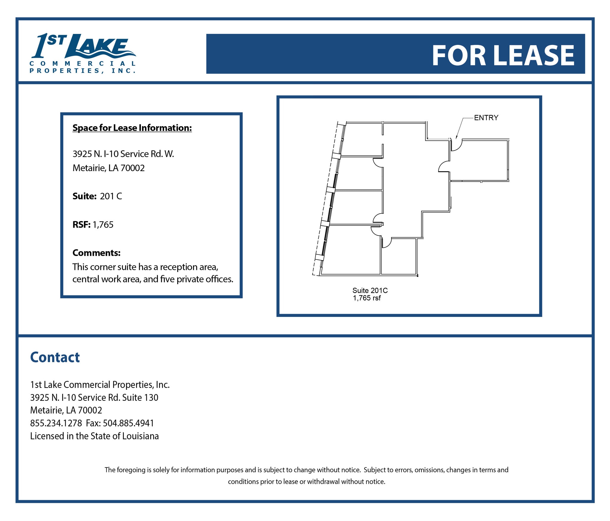 3925 N I-10 Service Rd, Metairie, LA for lease Floor Plan- Image 1 of 1