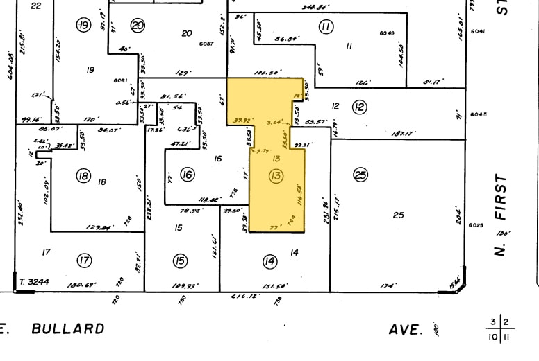 744 E Bullard Ave, Fresno, CA for sale - Plat Map - Image 3 of 3