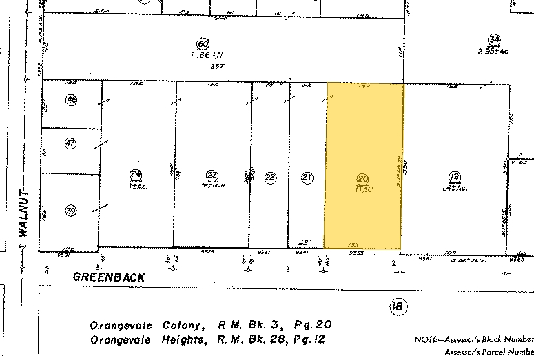 9353 Greenback Ln, Orangevale, CA for lease - Plat Map - Image 2 of 6