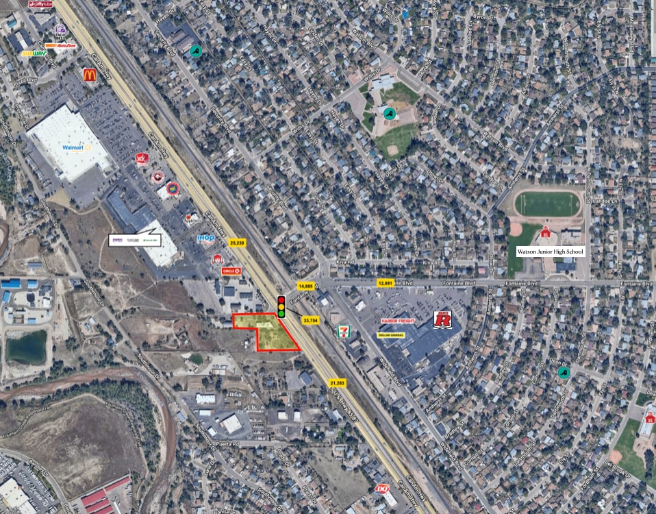 5195 Fontaine Blvd, Fountain, CO for lease Aerial- Image 1 of 2