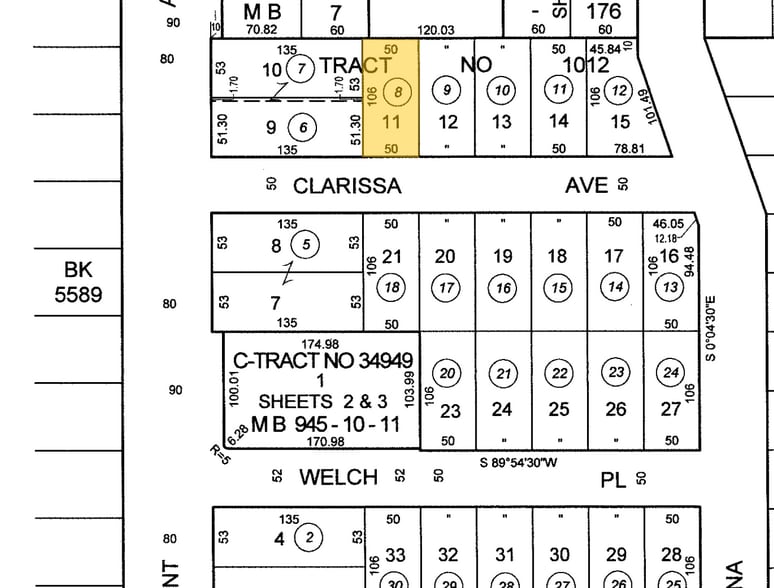 4629 Clarissa Ave, Los Angeles, CA for sale - Plat Map - Image 1 of 1