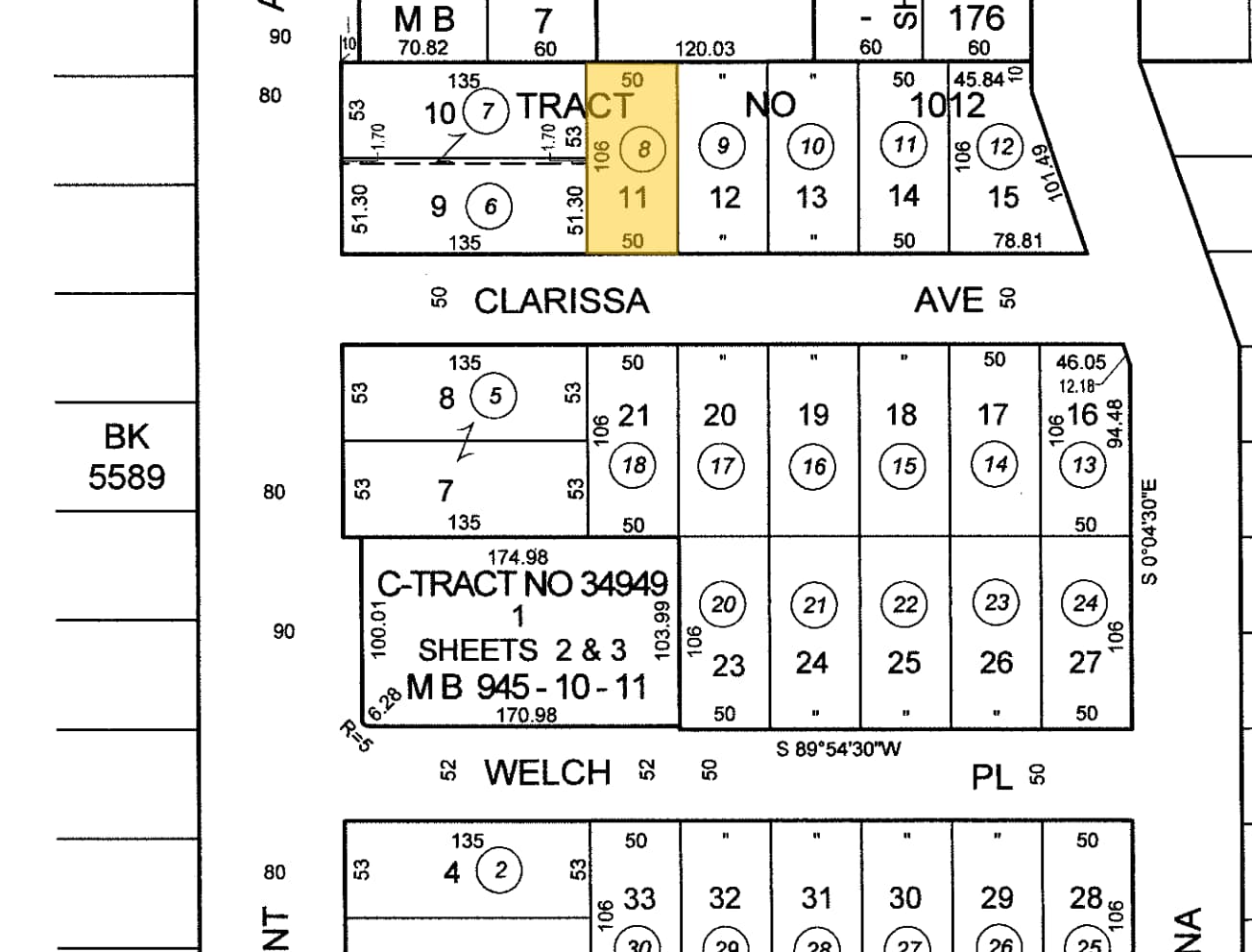 4629 Clarissa Ave, Los Angeles, CA for sale Plat Map- Image 1 of 2