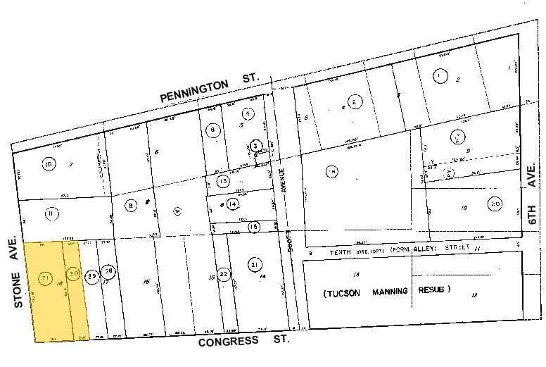 1 E Congress St, Tucson, AZ for lease - Plat Map - Image 2 of 6