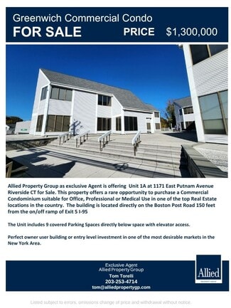 More details for 1171 E Putnam Ave, Riverside, CT - Office for Sale