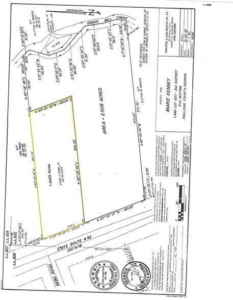 1897 Hwy 92 Rd, Hiram, GA for sale - Plat Map - Image 2 of 6