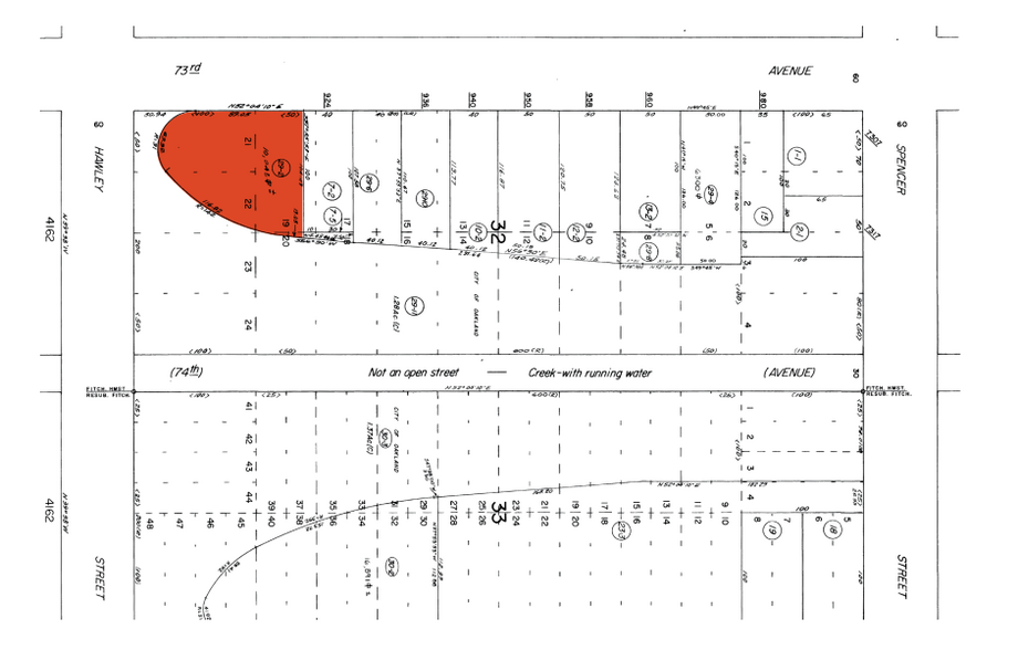 Terrain dans Oakland, CA à louer - Plan cadastral - Image 2 de 2