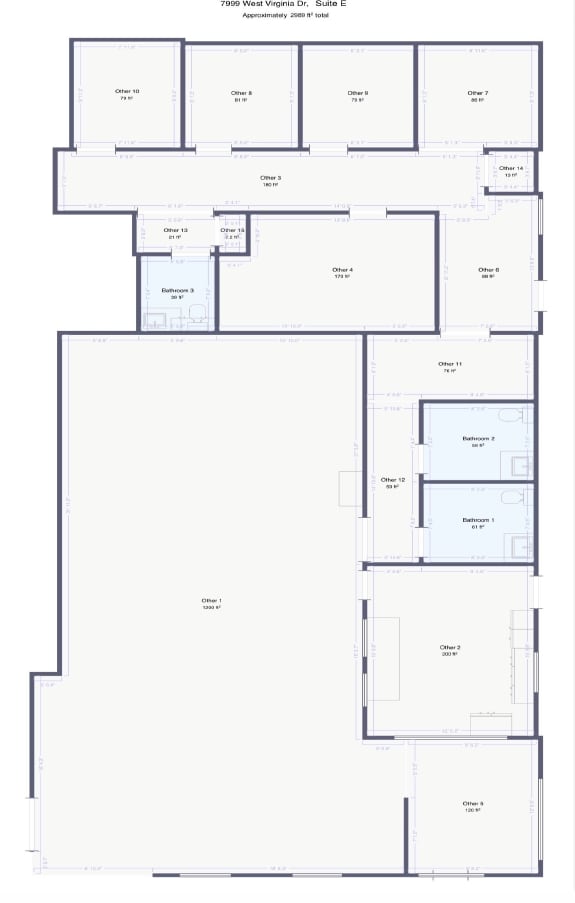 7999 West Virginia Dr, Dallas, TX à louer Plan d’étage- Image 1 de 1