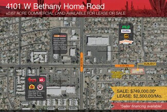 Plus de détails pour 4101 W Bethany Home Rd, Phoenix, AZ - Terrain à louer