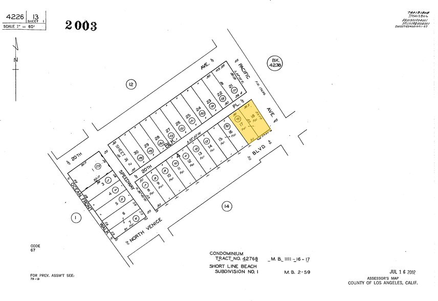 2017 Pacific Ave, Venice, CA à louer - Plan cadastral - Image 3 de 4