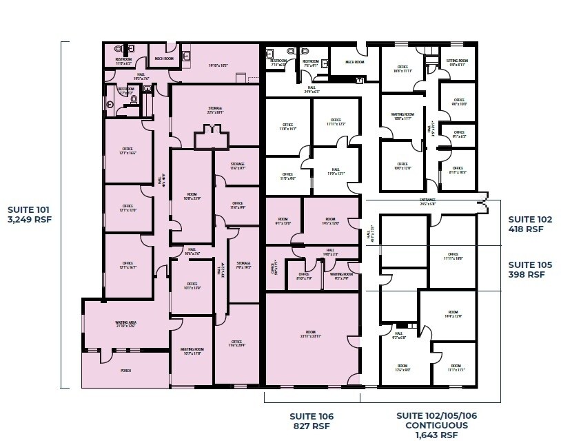 601 University Dr, Fort Worth, TX à louer Plan d’étage- Image 1 de 1