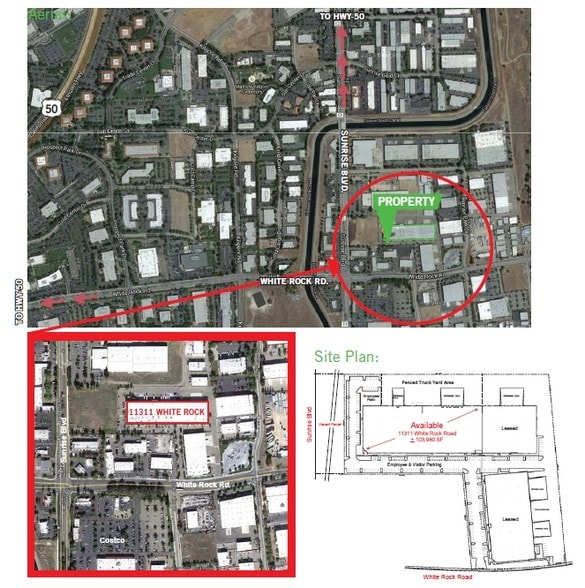 11311 White Rock Rd, Rancho Cordova, CA for lease - Aerial - Image 3 of 6