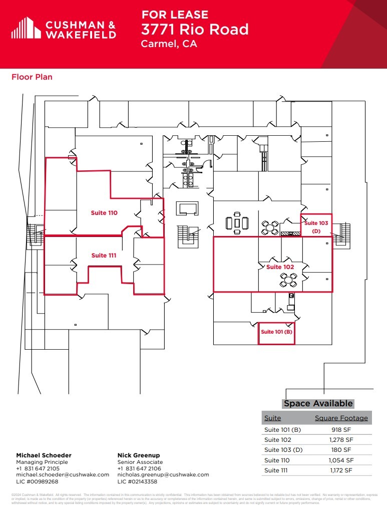 3771 Rio Rd, Carmel, CA for lease Floor Plan- Image 1 of 1