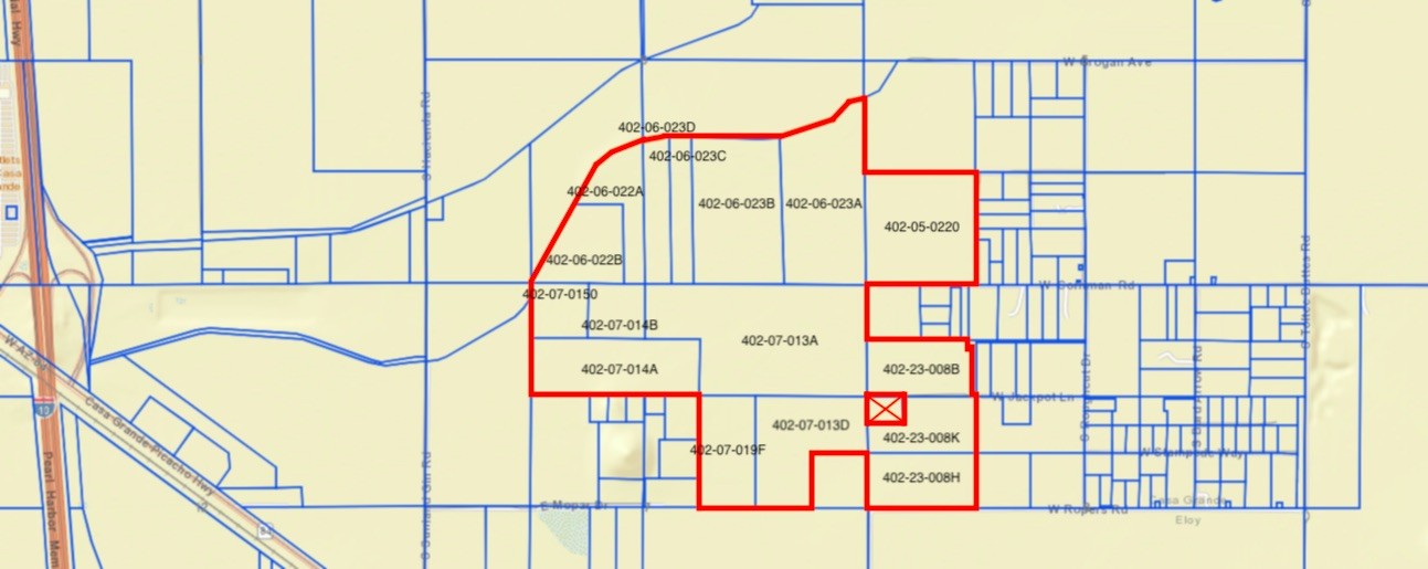 Overfield Rd North Of Jimmie Kerr Blvd, Casa Grande, AZ à vendre Plan cadastral- Image 1 de 2