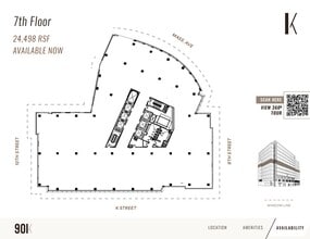 901 K St NW, Washington, DC for lease Floor Plan- Image 1 of 2