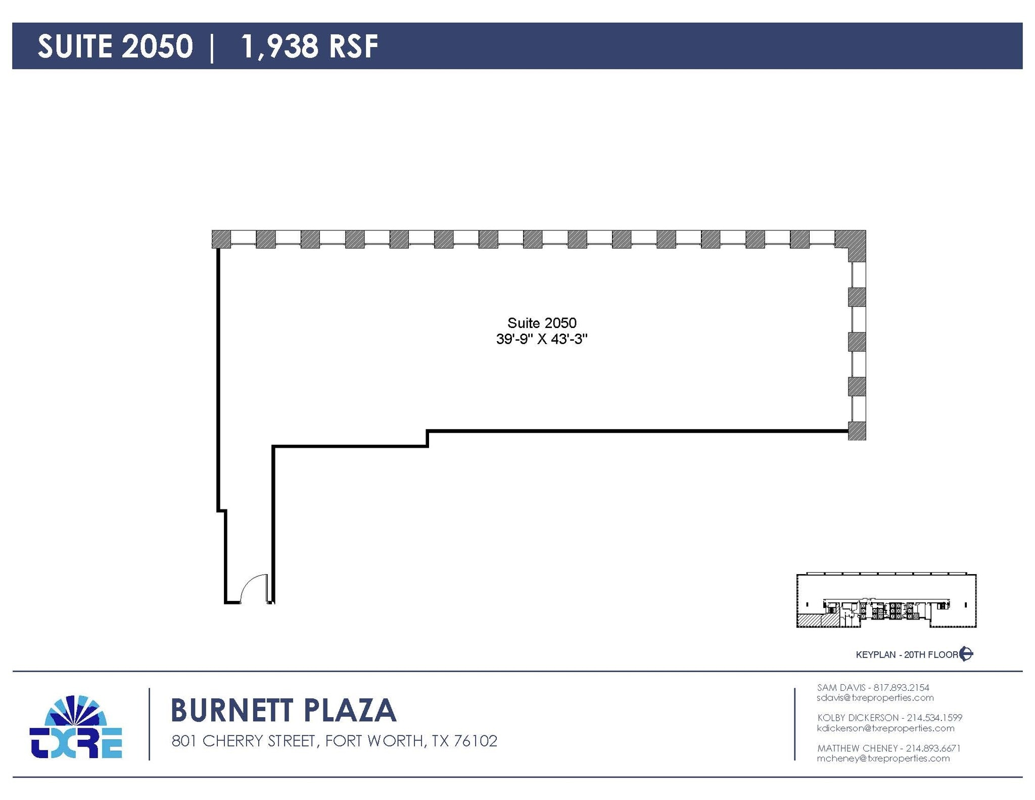 801 Cherry St, Fort Worth, TX for lease Floor Plan- Image 1 of 2