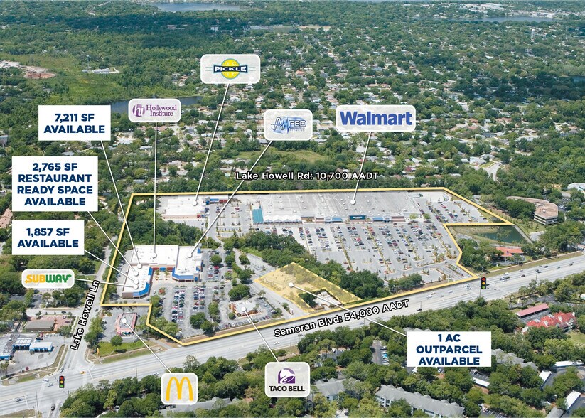 1271 N Semoran Blvd, Casselberry, FL à louer - Aérien - Image 2 de 3