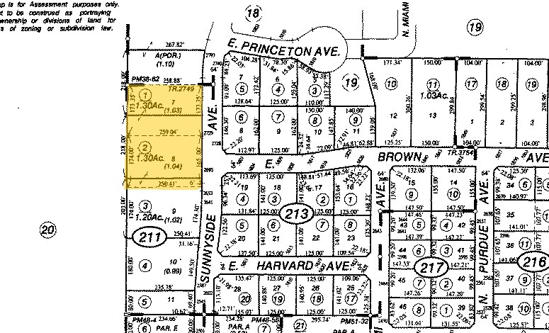 2747 N Sunnyside Ave, Fresno, CA à vendre - Plan cadastral - Image 2 de 2