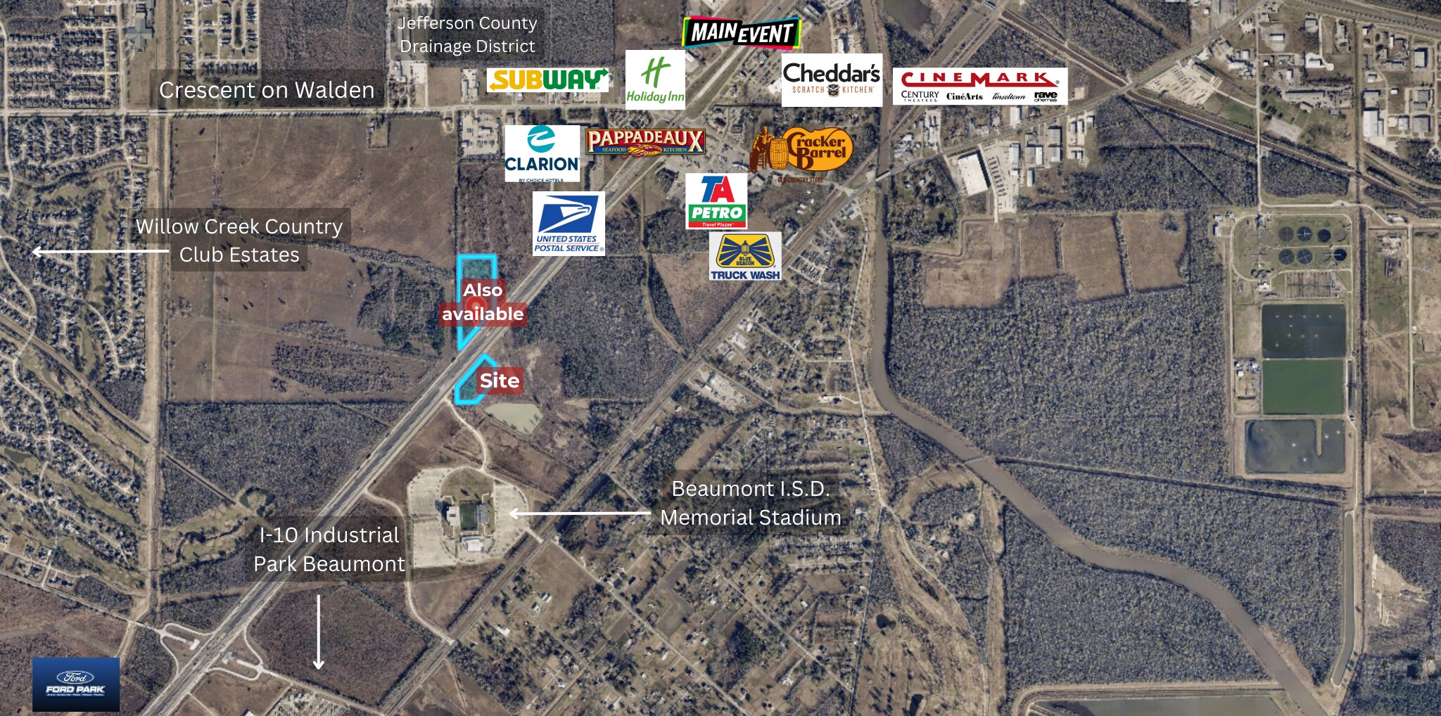 +/- 4 Acres I-10 & Lakeway, Beaumont, TX à vendre Photo principale- Image 1 de 5
