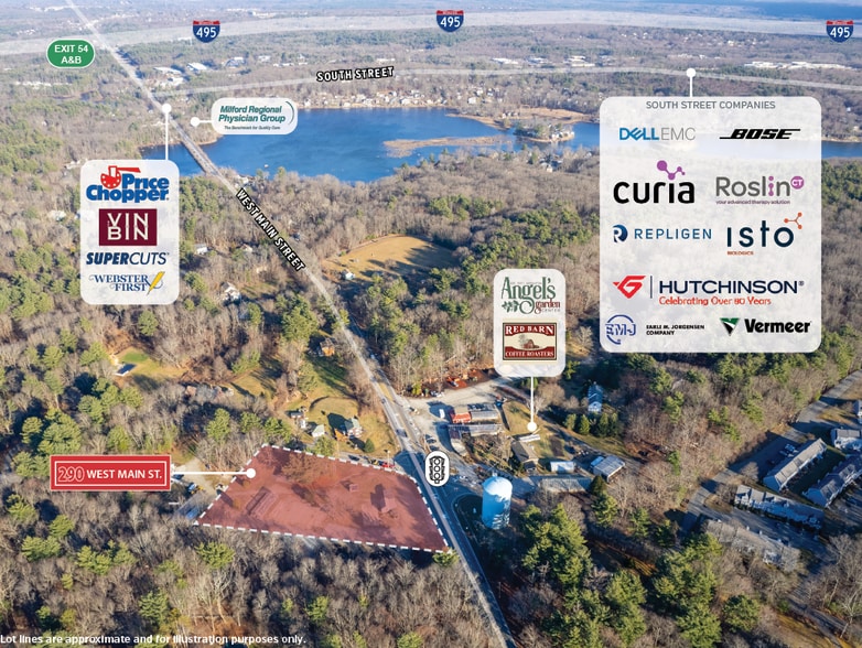 290 West Main Street St, Hopkinton, MA for sale - Aerial - Image 2 of 4