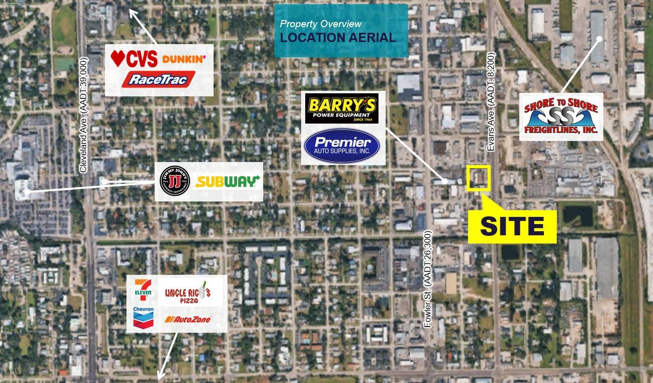 2700 Evans Ave, Fort Myers, FL à louer Carte- Image 1 de 1