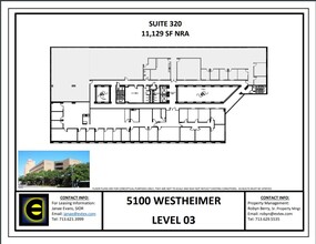 5100 Westheimer Rd, Houston, TX à louer Plan d  tage- Image 1 de 1