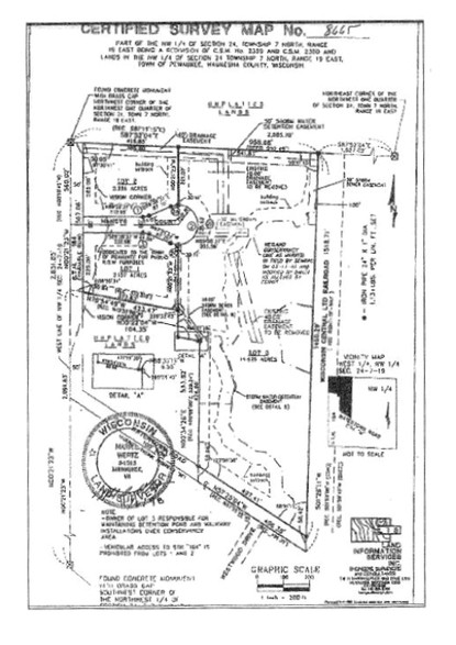 Highway F & Nancy's Ct, Pewaukee, WI à vendre - Plan cadastral - Image 2 de 3