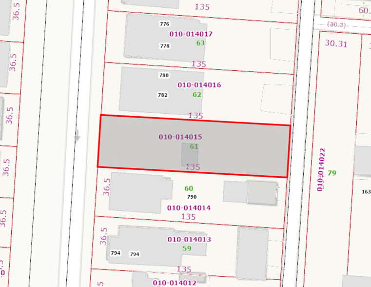 786 Seymour ave, Columbus, OH for sale - Plat Map - Image 2 of 2