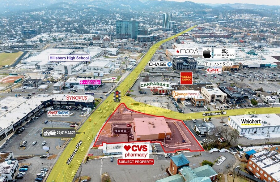 3715 Hillsboro Pike, Nashville, TN for sale - Aerial - Image 3 of 5