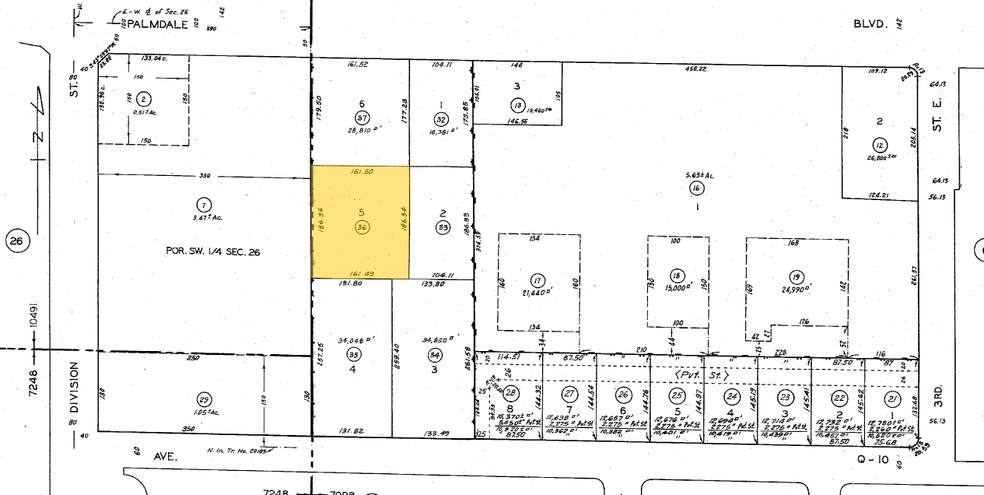 144 E Palmdale Blvd, Palmdale, CA à vendre - Plan cadastral - Image 2 de 38