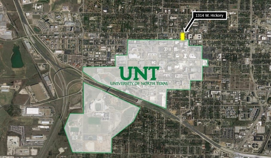 1314 W Hickory St, Denton, TX à vendre - Aérien - Image 2 de 12