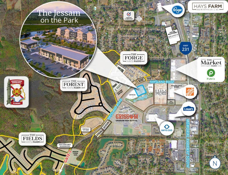 000 SW Haysland Rd, Huntsville, AL à louer - Aérien - Image 2 de 6