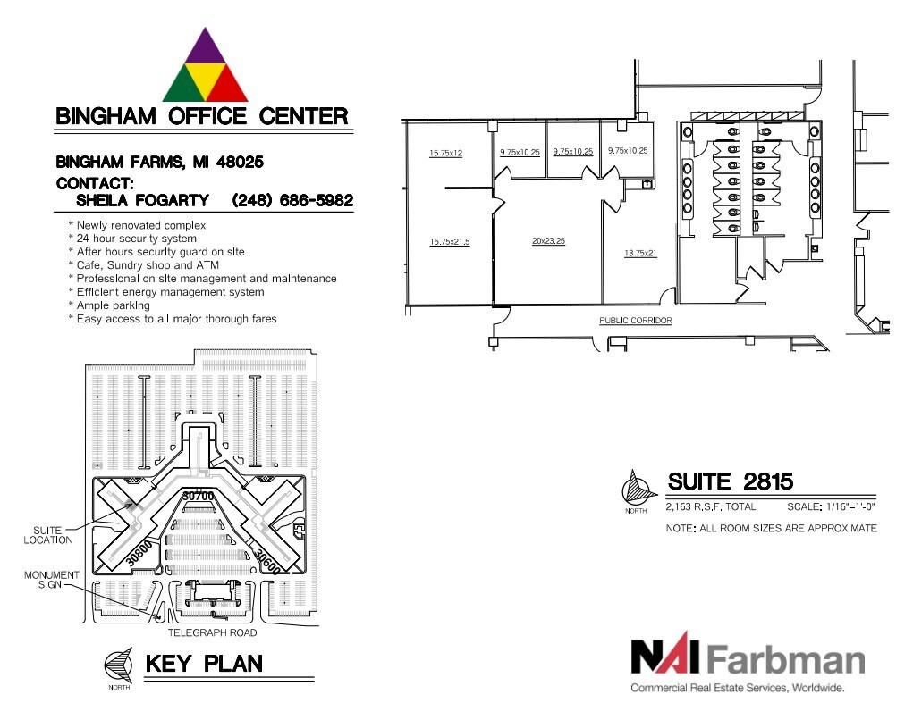 30600-30700 - 30800 Telegraph Rd, Bingham Farms, MI for lease Floor Plan- Image 1 of 2