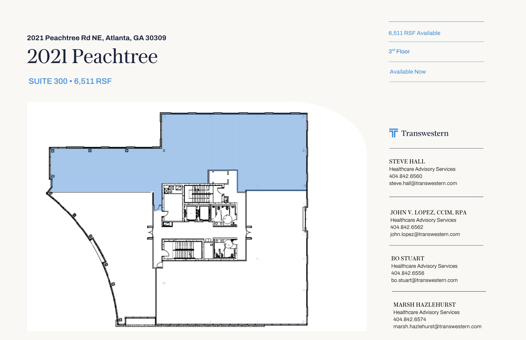 2021 Peachtree Rd, Atlanta, GA à louer Plan d’étage- Image 1 de 1