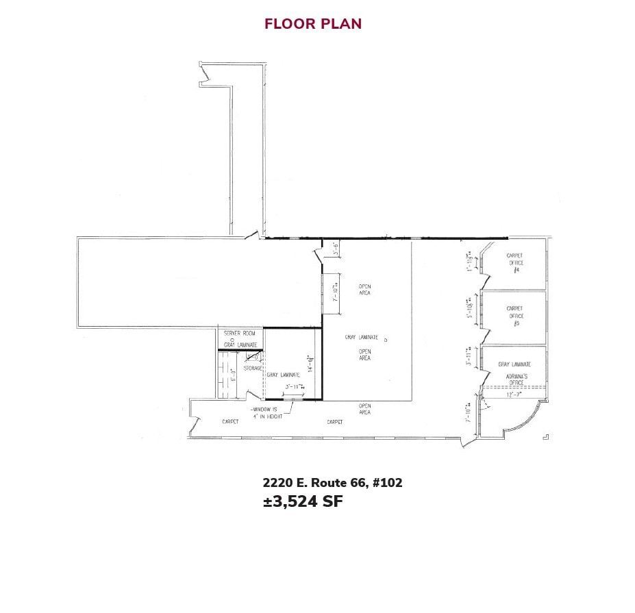 2200 E Route 66, Glendora, CA for lease Floor Plan- Image 1 of 2