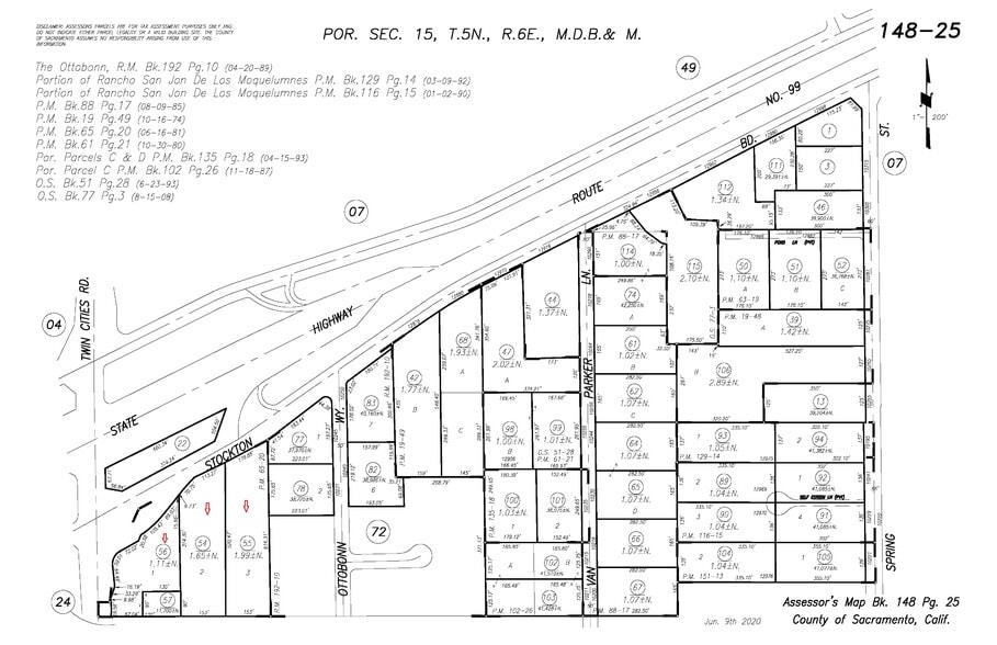 Twin Cities Rd at E Stockton Blvd, Galt, CA for sale - Plat Map - Image 3 of 23