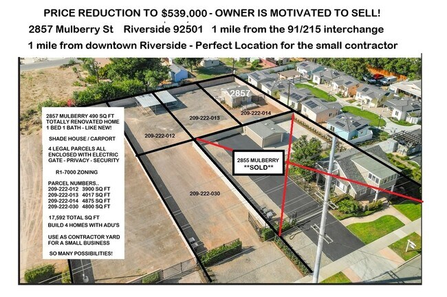 Plus de détails pour 2857 Mulberry St, Riverside, CA - Terrain à vendre