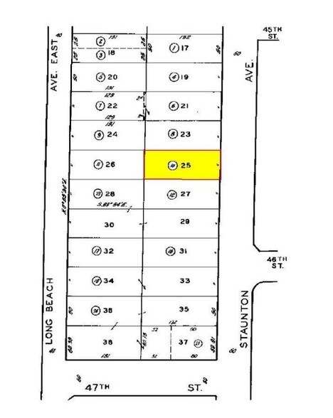 4511-4527 Staunton Ave, Los Angeles, CA à louer - Plan cadastral - Image 2 de 12