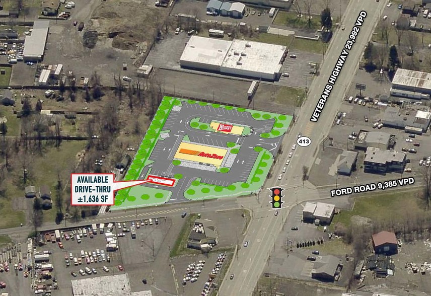 Veterans Highway & Ford Rd, Bristol, PA for sale - Aerial - Image 1 of 1