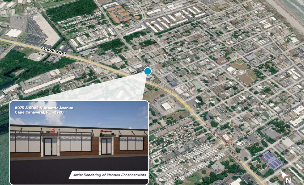8075-8085 N Atlantic Ave, Cape Canaveral, FL à vendre - Photo du bâtiment - Image 2 de 6