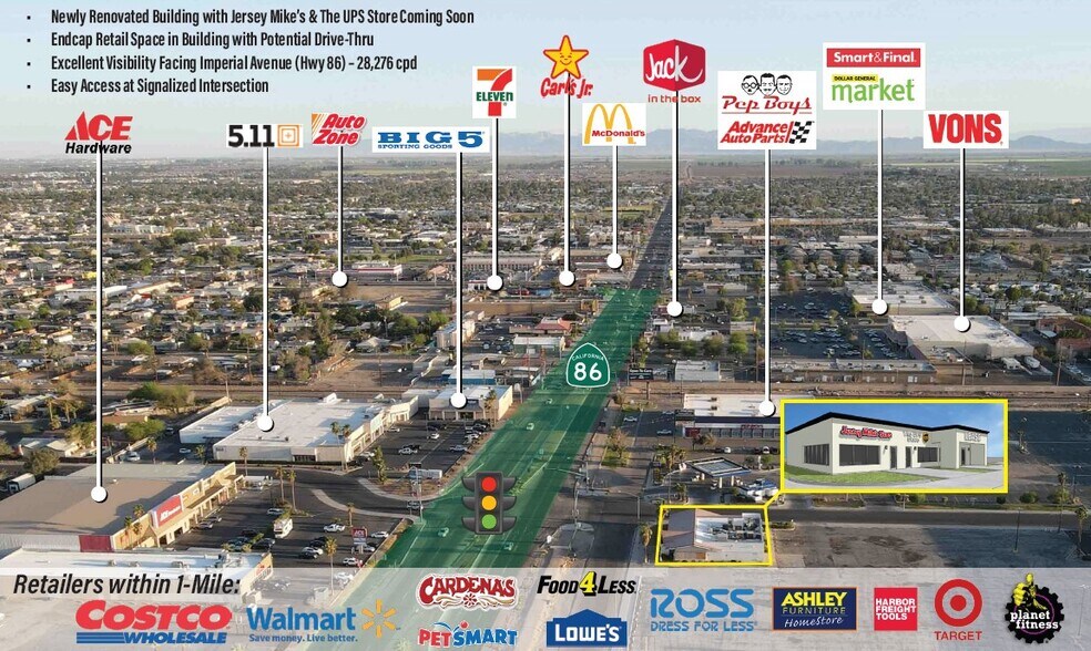 1002 N Imperial Ave, El Centro, CA à louer - Photo du bâtiment - Image 2 de 4