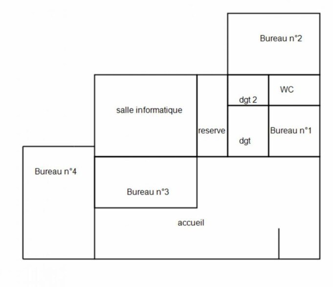 Bureau dans Lille à louer - Plan d’étage - Image 2 de 2