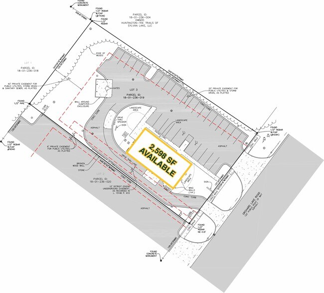 2100 Orchard Lake Rd, Sylvan Lake, MI à vendre - Plan de site - Image 3 de 3