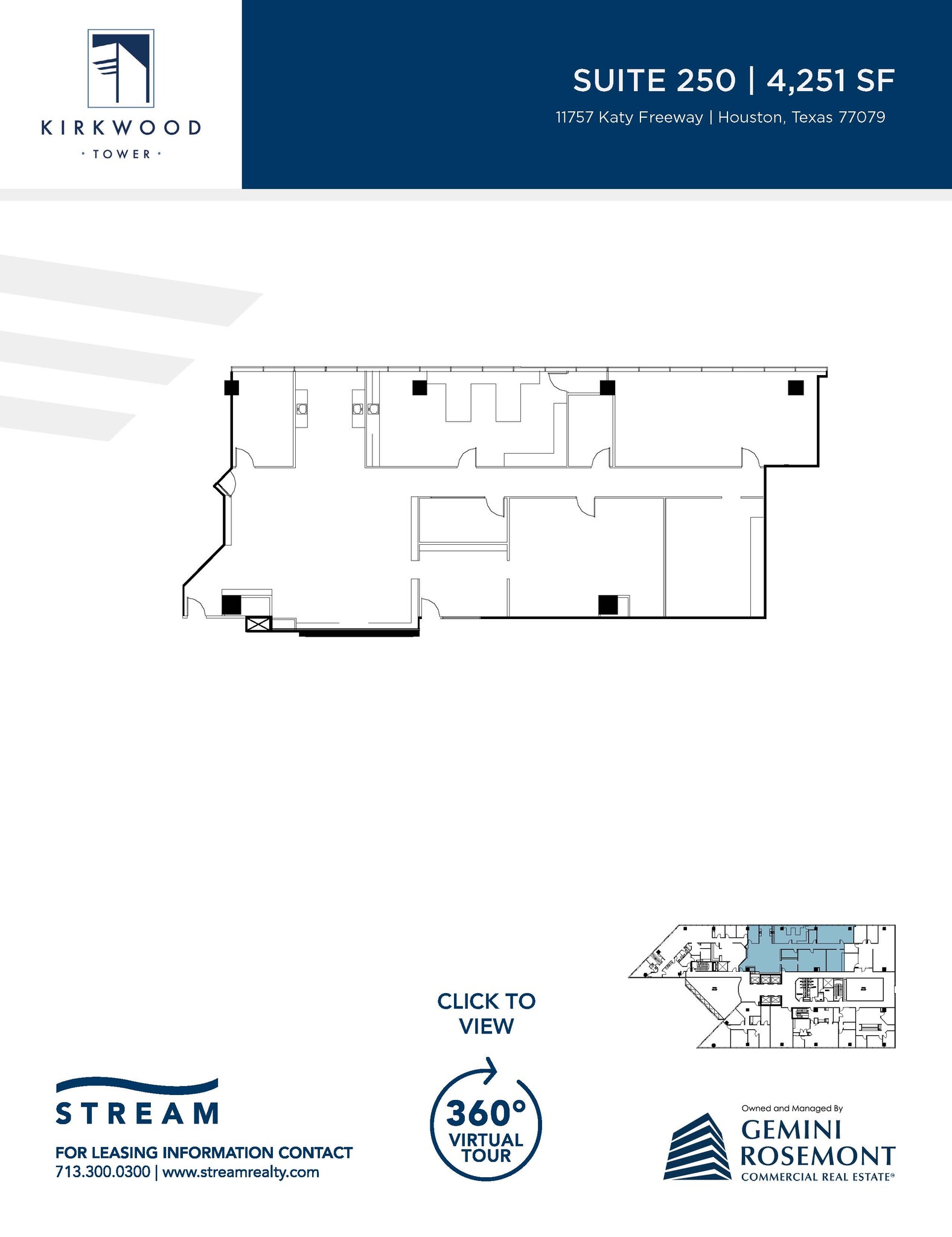 11757 Katy Fwy, Houston, TX à louer Plan d’étage- Image 1 de 1